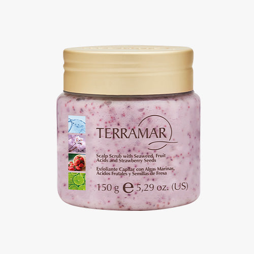 SCALP SCRUB WITH SEAWEED, FRUIT ACIDS AND STRAWBERRY SEEDS 4,94 oz.